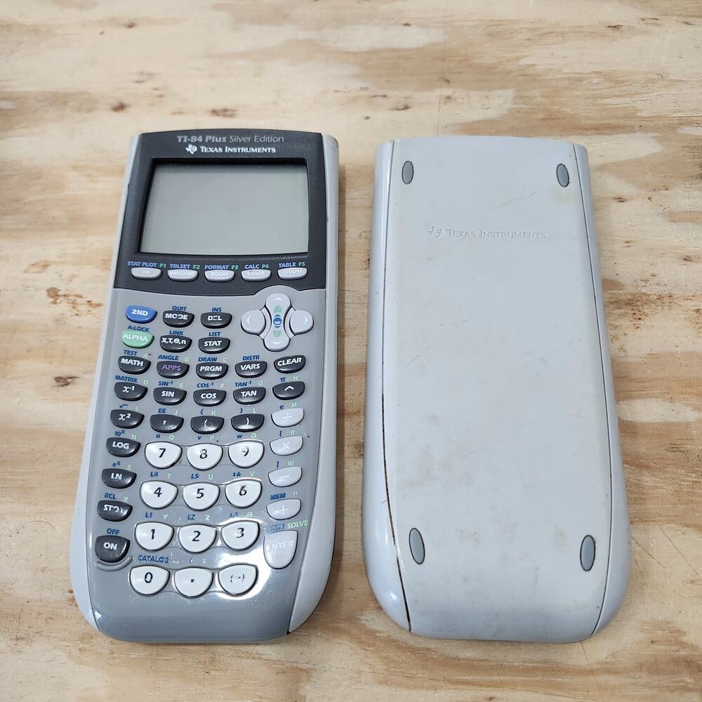 Texas Instruments T1-84 Plus Silver Edition Graphing Calculator w/ Cover Tested